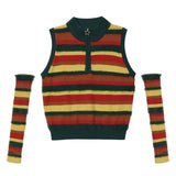 Women Sweater Sleeveless Knitwear Vest Women's Half Zipper Waistcoat