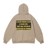 Men Hoodie Autumn and Winter Vibe Creative Heart-Shaped Patch Decoration Letter Printed Hooded Loose Pullover