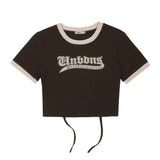Women T-shirt Printed Short-Sleeved T-shirt Girls' Summer round Neck