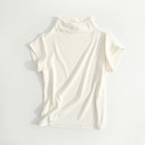 Women T-Shirt Summer Knitted Pullover Short Sleeve Short Sleeve T-shirt Top