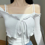 Women Long Sleeve Shirt Cardigan Jacket Long-Sleeved Top Short
