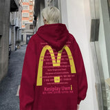 Men Hoodie McDonald's Sweater Drop-Shoulder Coat Couple Spring and Autumn Hoodie
