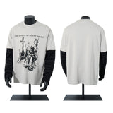Unisex long-sleeved shirt men's autum dark printing