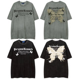 Men's T Shirt Printed Short-Sleeved T-shirt Men's and Women's Retro Hip Hop Loose