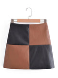 Women Skirt Spring and Autumn Short Stitching Skirt High Waist