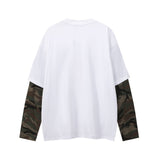Unisex long-sleeved shirt men's autumretro camouflage
