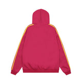 Men Hoodie Embroidered Sports Sweater Men's Autumn and Winter Pullover Sleeves with Stripes Loose Multicolor Hooded