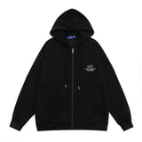 Men Hoodie Sweater Men's Spring and Autumn Loose Casual Hooded Zipper