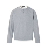 Unisex long-sleeved shirt autumfake two-piece