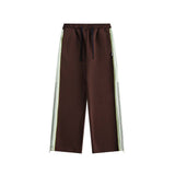 Unisex Pants Autumn Side Seam Zipper Contrast Color Trousers