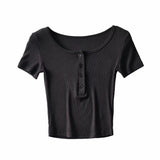 Women T-Shirt Spring round Neck Short Sleeve T-shirt Top