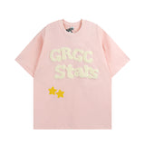 Men T Shirt Sweet Cool Embroidered Couple Casual All-Match Short-Sleeved T-shirt