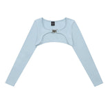 Women Long Sleeve T-Shirt Short Long Sleeve Cardigan Vest Women's Summer Casual T-shirt