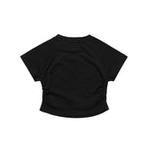 Women T-shirt Printed Waist-Controlled Short T-shirt Women's Summer Short Sleeve Navel