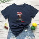 Colored Bandana Doberman Mom T-shirt Cute Dog Mom Gift