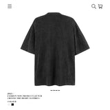 American vintage street T-shirt summer men's loose pure cotton