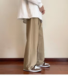 Men Sweatpants Overalls Men's Spring and Autumn Loose Wide Leg Draped Pants