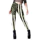 National Flag Day Leggings Spring and Summer Fans Print Leggings Independence Day Clothing