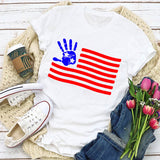Women's Independence Day T Shirt Top Summer Fashion Creative Women