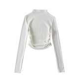 Women's T-shirt high-necked bottoming shirt women's autumn elastic T-shirt top