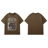 Men T Shirt Printed Short Sleeve Men's and Women's Loose Vintaget T-shirt