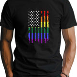Gay Day Rainbow pure cotton men's Tshirt comfort