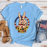 Women's Independence Day T Shirt round Neck Short Sleeve T-shirt Women's Top