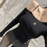 Women Long Sleeve Shirt Women's Slim Bottoming Shirt Sexy Short