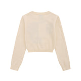 Women Sweater Short Sweater for Girls Spring and Autumn Leisure round Neck Long Sleeve