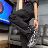 Men Sweatpants Men's Summer Retro Design Loose Straight