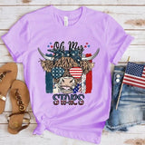 Women's Independence Day T Shirt round Neck Short Sleeve T-shirt Women's Top