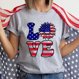 Women's Independence Day T Shirt round Neck Short Sleeve T-shirt Women's Top