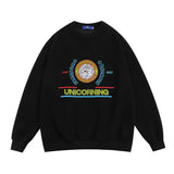 Men Hoodie round Neck Sweater Men's Loose Casual Long Sleeves Pullover Sports