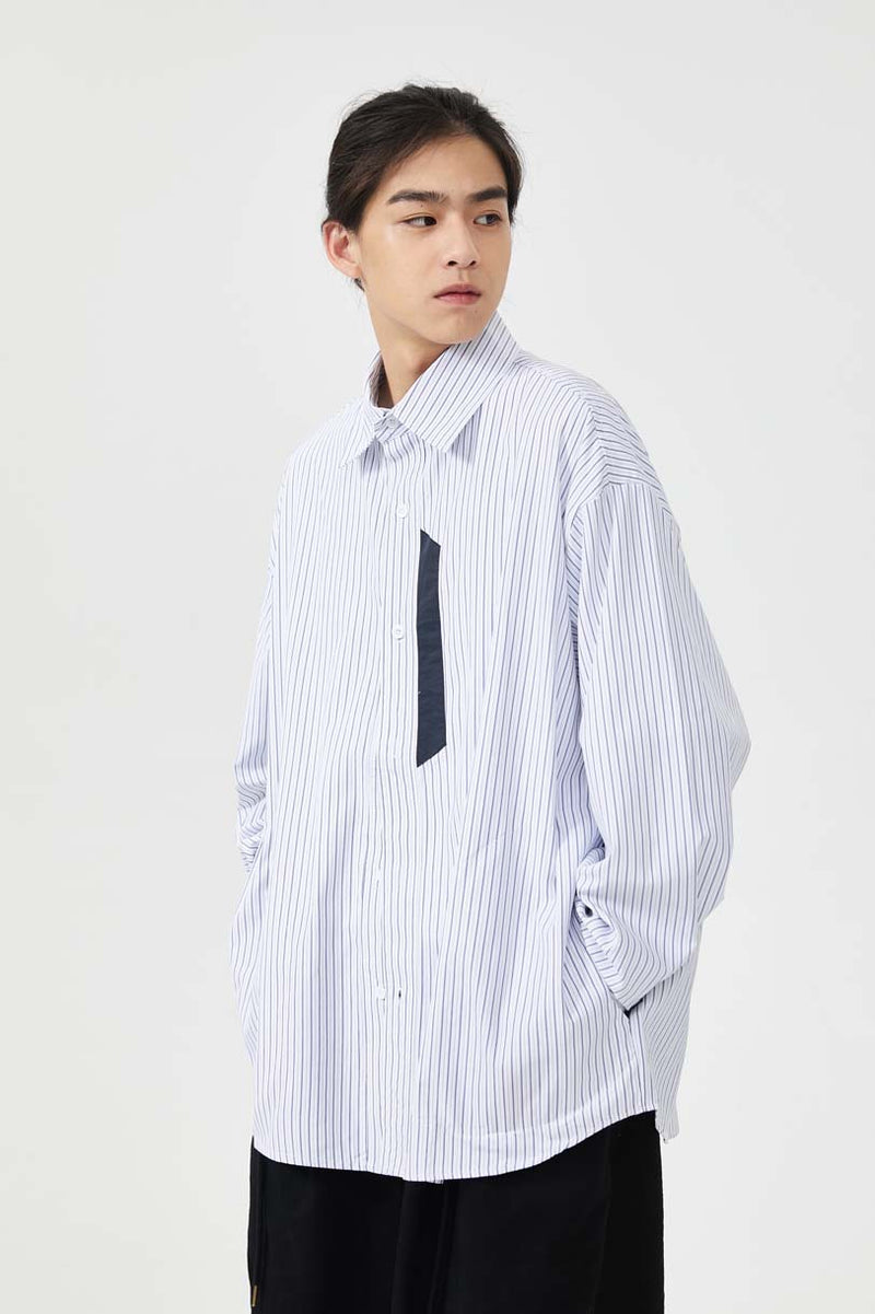 Unisex Jacket Autumn Striped Contrast Color Shirt Women's Clothing