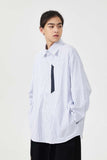 Unisex Jacket Autumn Striped Contrast Color Shirt Women's Clothing