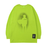 Men Long Sleeve Shirt round Neck Long Sleeve Men and Women Street Loose Casual Hip Hop Couple