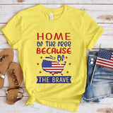 Women's Independence Day T Shirt round Neck Short Sleeve T-shirt Women's Top