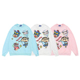 Men Hoodie Crayon Xiaoxin Printed Pullover Sweatshirt Boys Spring and Autumn Leisure Loose