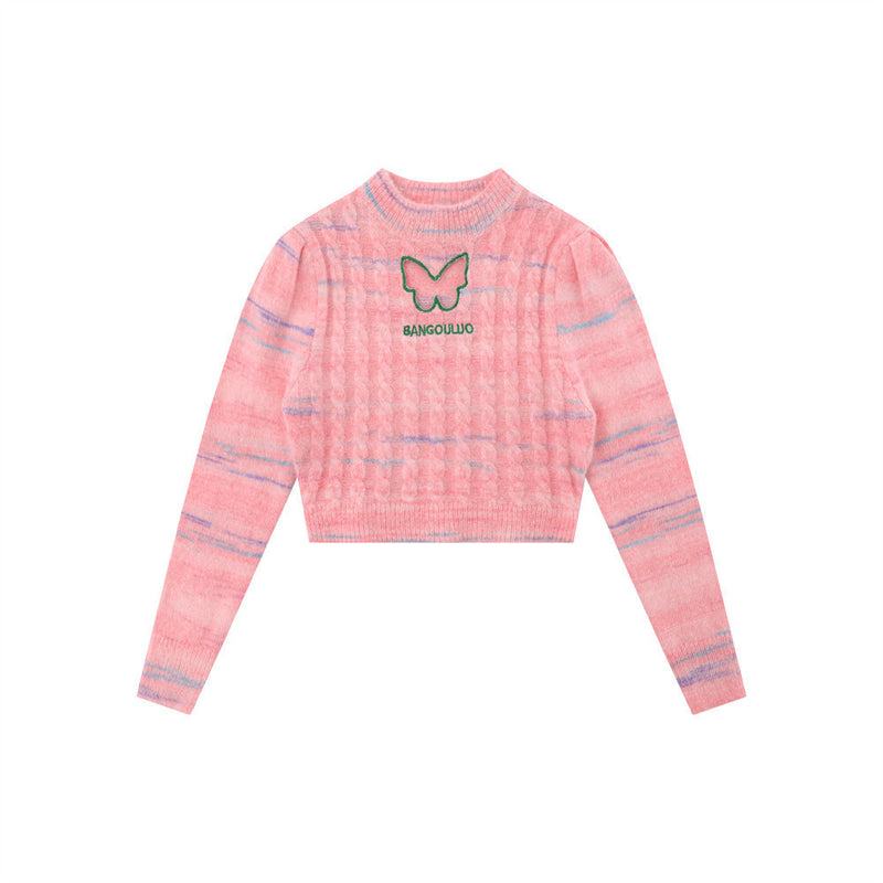 Women Sweater Girls Short Wool Autumn Casual Sweater