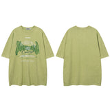 Men T Shirt Hiphip Letter Embroidered Short Sleeve T-shirt Men and Women Couple
