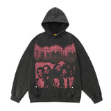 Men Hoodie Hip Hop Rock Character Printed Hoodie