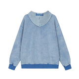 Men Hoodie Washed Old Hooded Sweater Men's Loose Casual