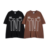 Men's T Shirt Fashion Brand Letter Print Short-Sleeve T-shirt Men's and Women's Design Sense Loose