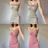 Women's Desses Dress Spring and Autumn Women's Green Knitted Short Skirt