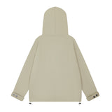 Men Hoodie Drawstring Lace Hooded Sweater Men's Loose Masked Turtleneck Pullover Hoodie Autumn and Winter