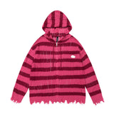 Women Sweater Hooded Knit Cardigan Women's Loose Casual Sun-Proof Coat