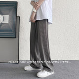 Men Sweatpants Striped Ice Silk Pants Men's Summer