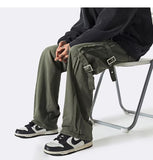 Men Sweatpants Overalls Men's Spring and Summer Loose Straight Casual Pants Trendy
