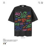 American vintage street T-shirt large size retro men's summer loose