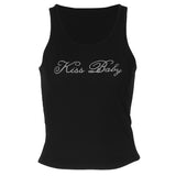 Women Halter Tops Spring Fashion Letter Embroidery Slim Fit Vest
